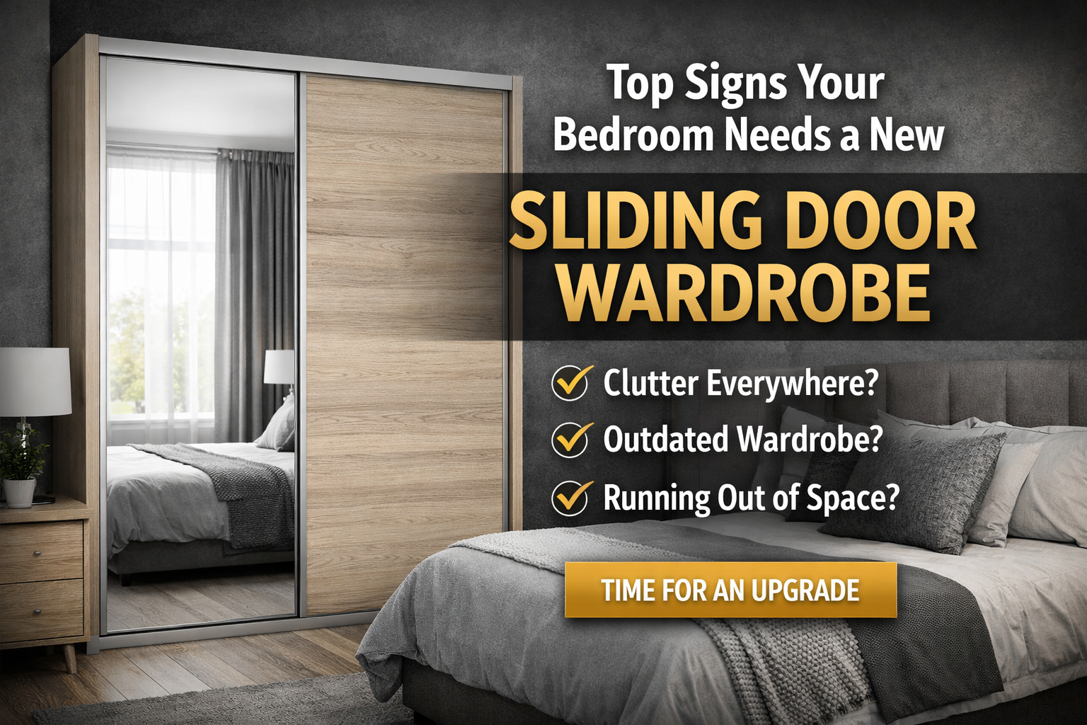 Top Signs Your Bedroom Needs a New Sliding Door Wardrobe